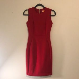 Red Calvin Klein Sheath Dress